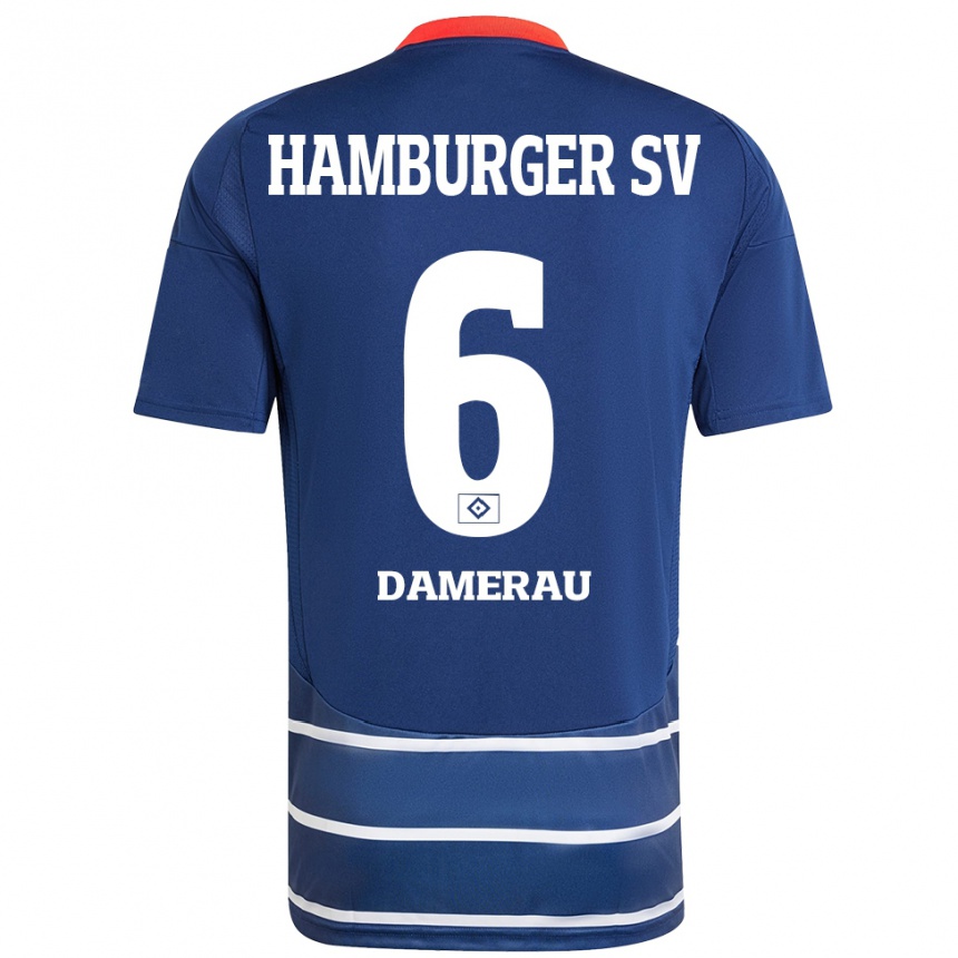 Vaikiškas Alexander Werner Damerau #6 Tamsiai Mėlyna Išvykos Marškinėliai 2024/25 T-Shirt