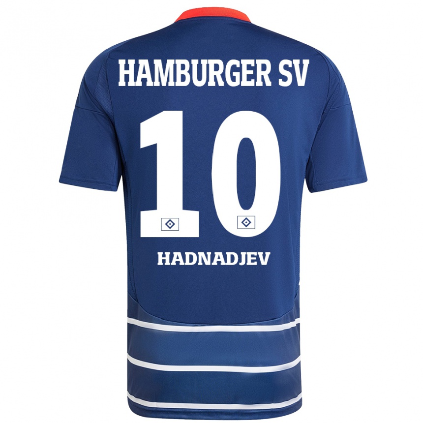 Vaikiškas Marko Hadnadjev #10 Tamsiai Mėlyna Išvykos Marškinėliai 2024/25 T-Shirt