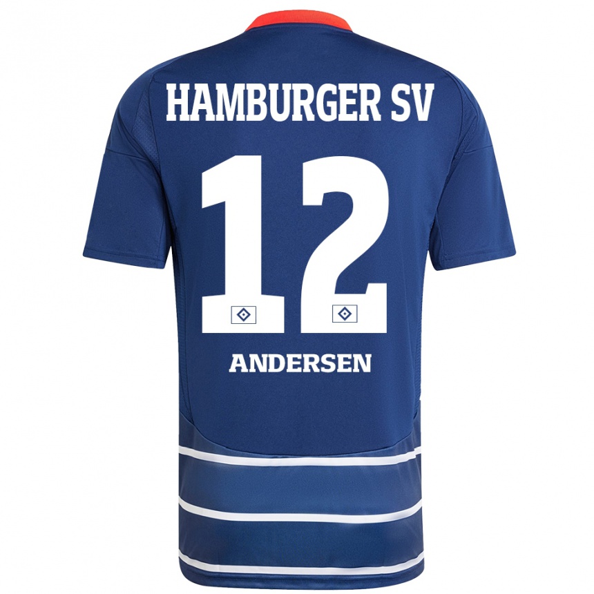 Vaikiškas Patrick Andersen #12 Tamsiai Mėlyna Išvykos Marškinėliai 2024/25 T-Shirt