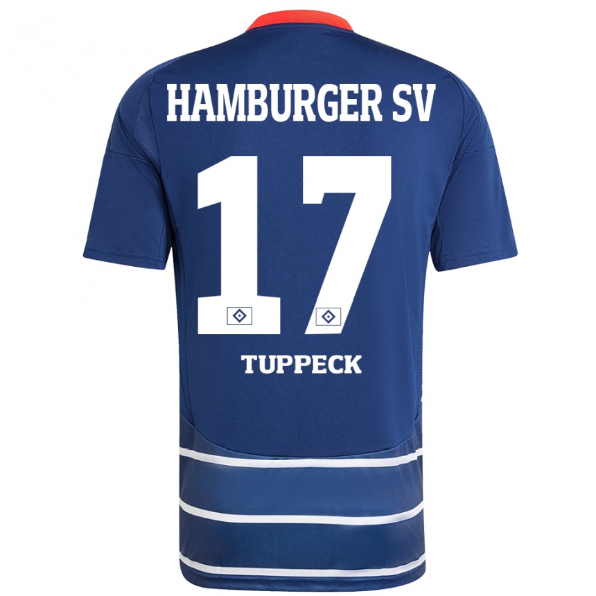 Vaikiškas Niklas Tuppeck #17 Tamsiai Mėlyna Išvykos Marškinėliai 2024/25 T-Shirt