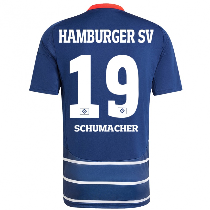 Vaikiškas Lukas Schumacher #19 Tamsiai Mėlyna Išvykos Marškinėliai 2024/25 T-Shirt