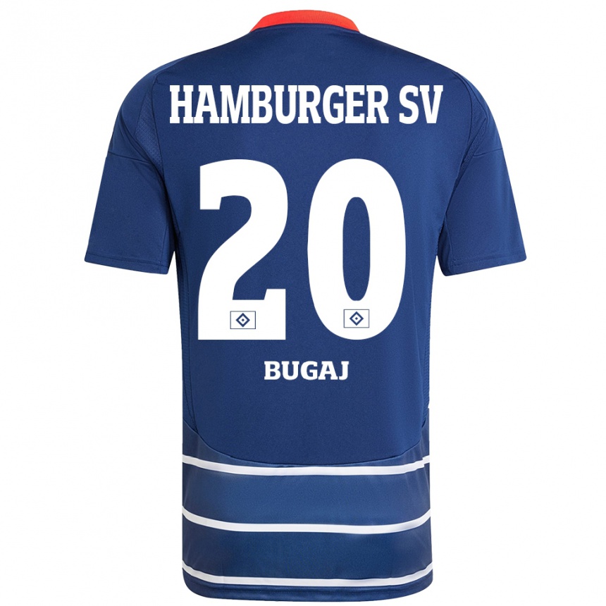 Vaikiškas Jan-Luca Bugaj #20 Tamsiai Mėlyna Išvykos Marškinėliai 2024/25 T-Shirt