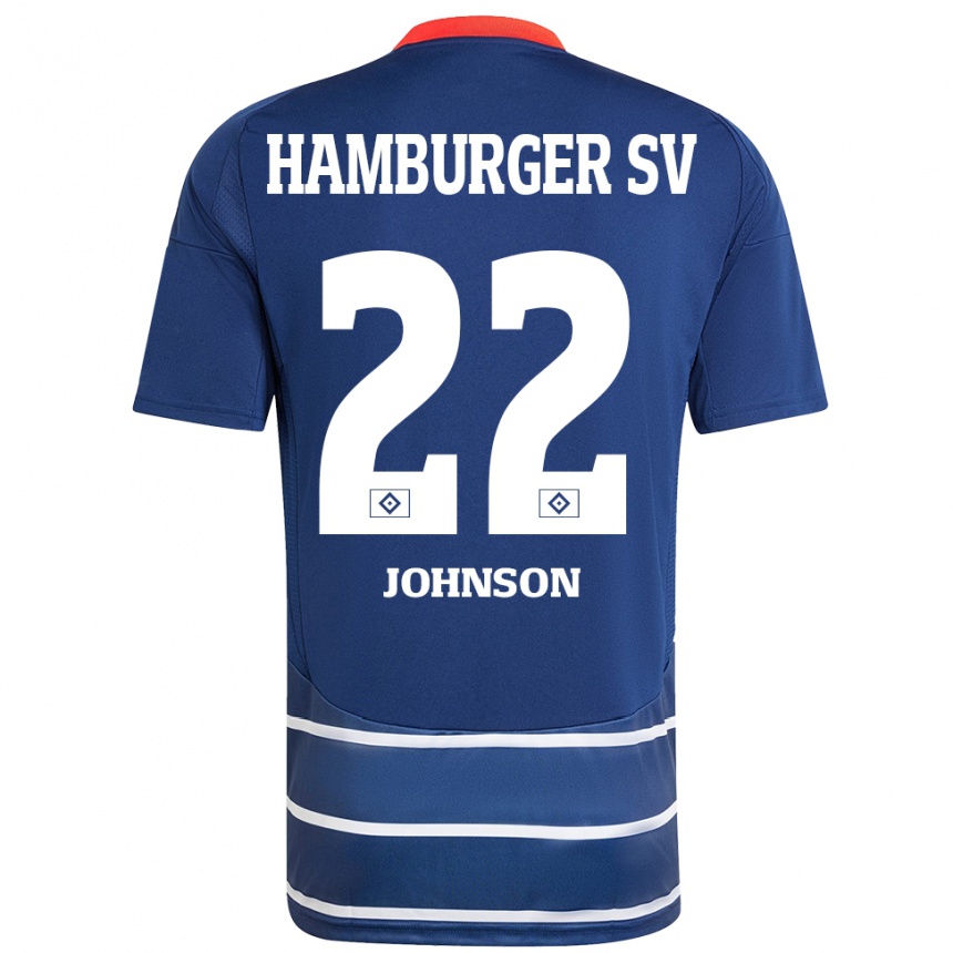 Vaikiškas Emmanuel Johnson #22 Tamsiai Mėlyna Išvykos Marškinėliai 2024/25 T-Shirt