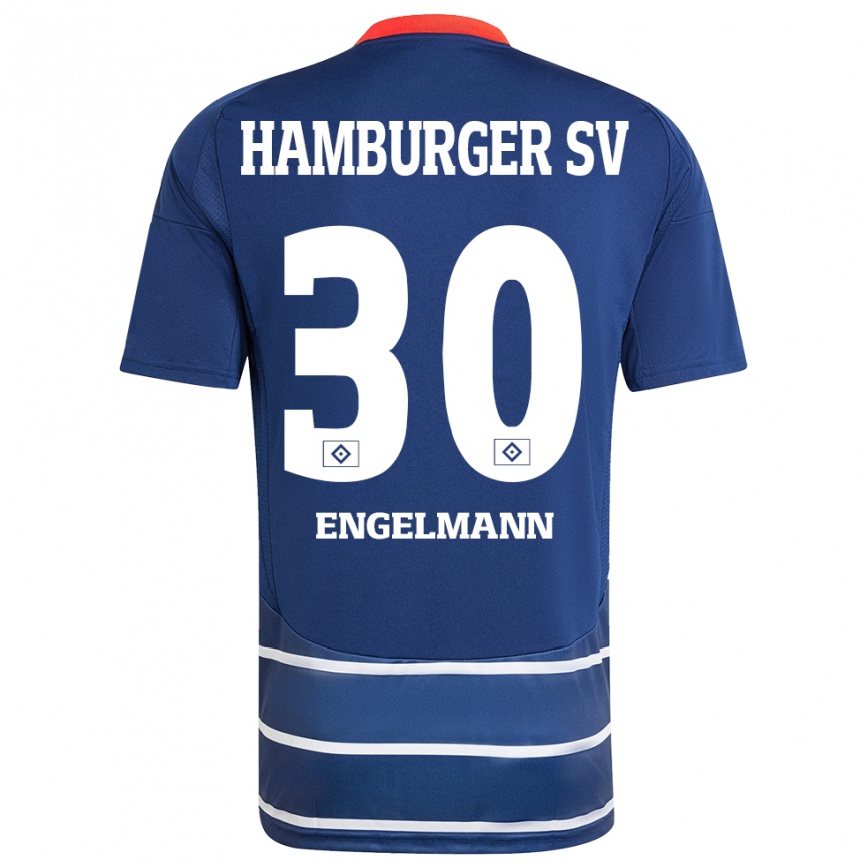 Vaikiškas Timon Engelmann #30 Tamsiai Mėlyna Išvykos Marškinėliai 2024/25 T-Shirt