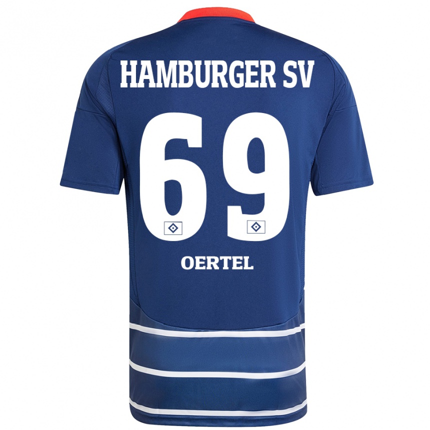 Vaikiškas Jan Oertel #69 Tamsiai Mėlyna Išvykos Marškinėliai 2024/25 T-Shirt