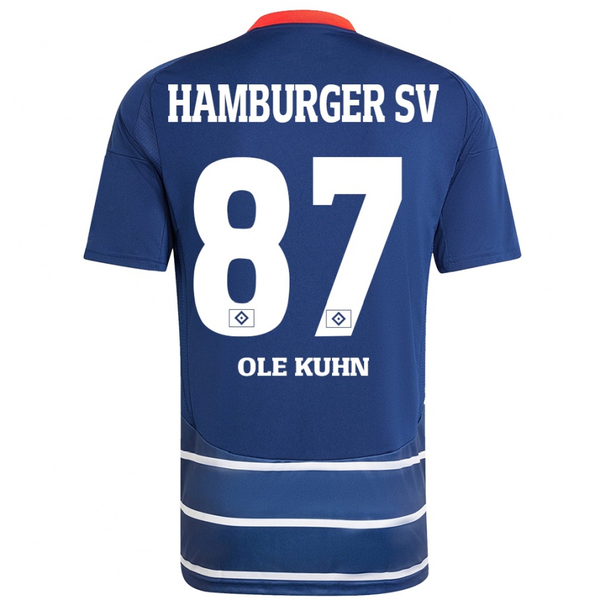 Vaikiškas Niklas Ole Kühn #87 Tamsiai Mėlyna Išvykos Marškinėliai 2024/25 T-Shirt