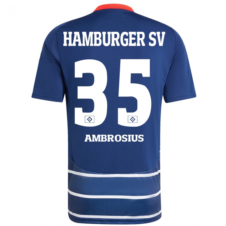 Vaikiškas Stephan Ambrosius #35 Tamsiai Mėlyna Išvykos Marškinėliai 2024/25 T-Shirt