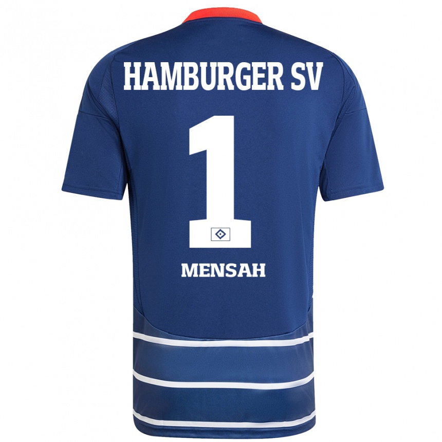 Vaikiškas Steven Mensah #1 Tamsiai Mėlyna Išvykos Marškinėliai 2024/25 T-Shirt