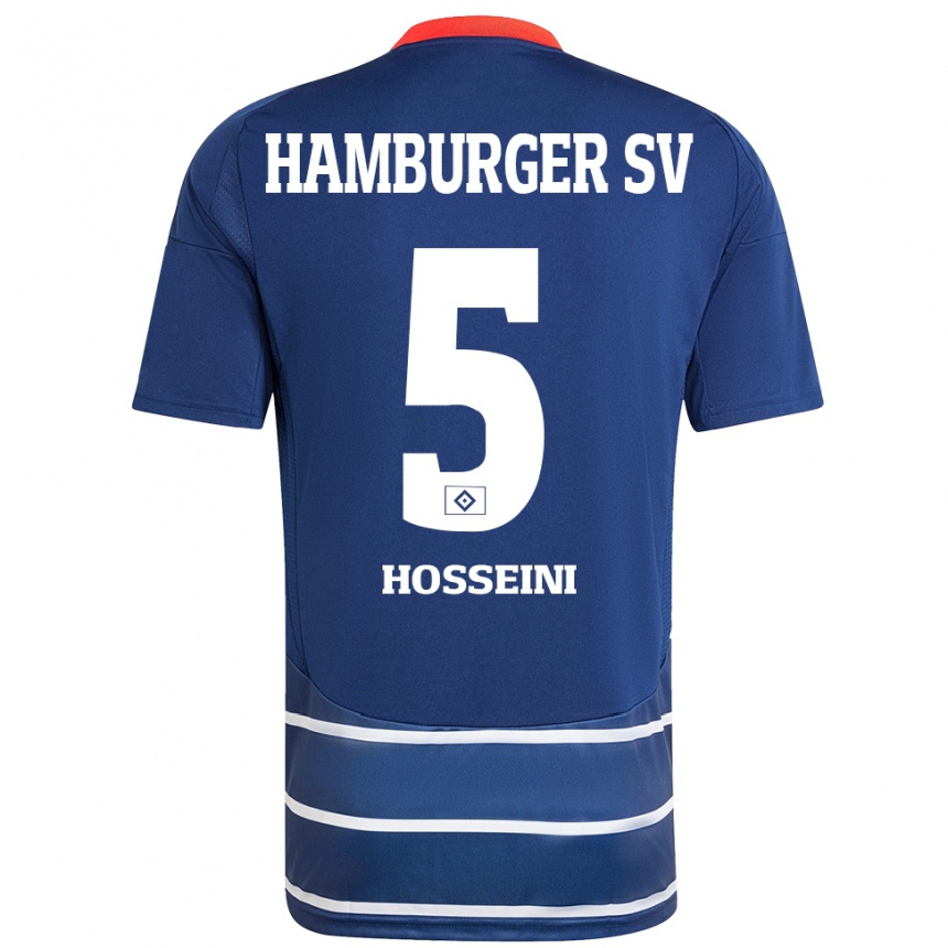 Vaikiškas Reza Hosseini #5 Tamsiai Mėlyna Išvykos Marškinėliai 2024/25 T-Shirt