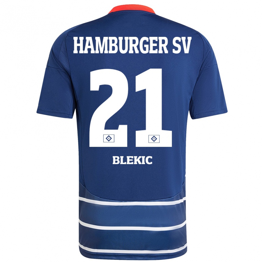 Vaikiškas Romeo Blekic #21 Tamsiai Mėlyna Išvykos Marškinėliai 2024/25 T-Shirt