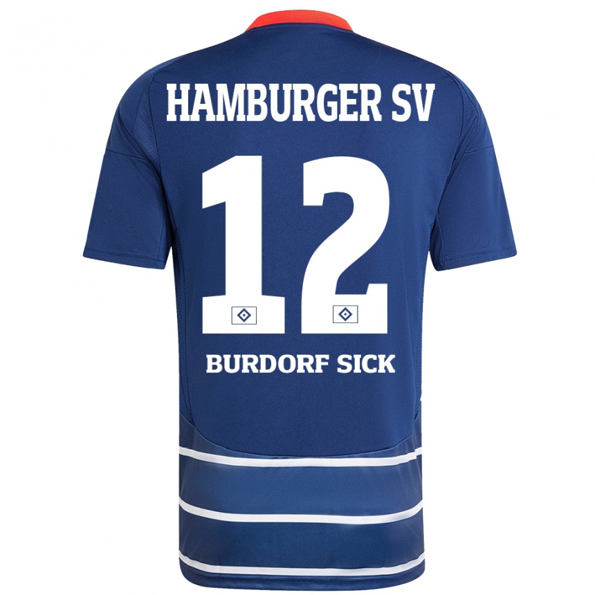 Vaikiškas Emma Burdorf-Sick #12 Tamsiai Mėlyna Išvykos Marškinėliai 2024/25 T-Shirt