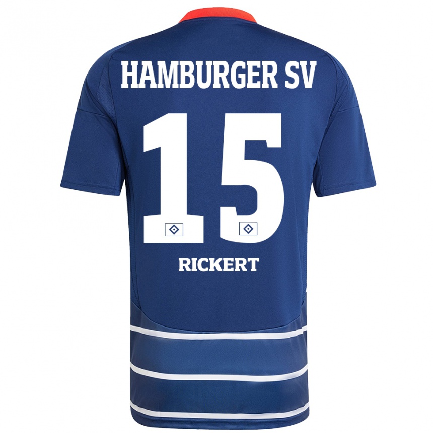 Vaikiškas Manja Rickert #15 Tamsiai Mėlyna Išvykos Marškinėliai 2024/25 T-Shirt