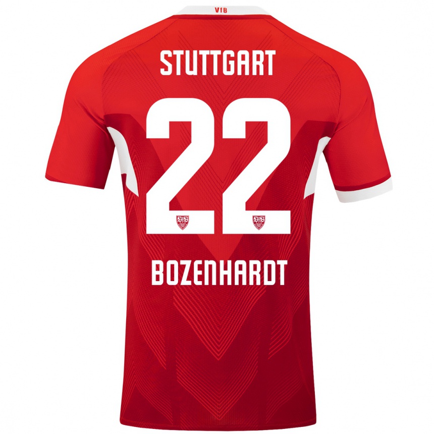 Vaikiškas Laura Bozenhardt #22 Raudona Balta Išvykos Marškinėliai 2024/25 T-Shirt