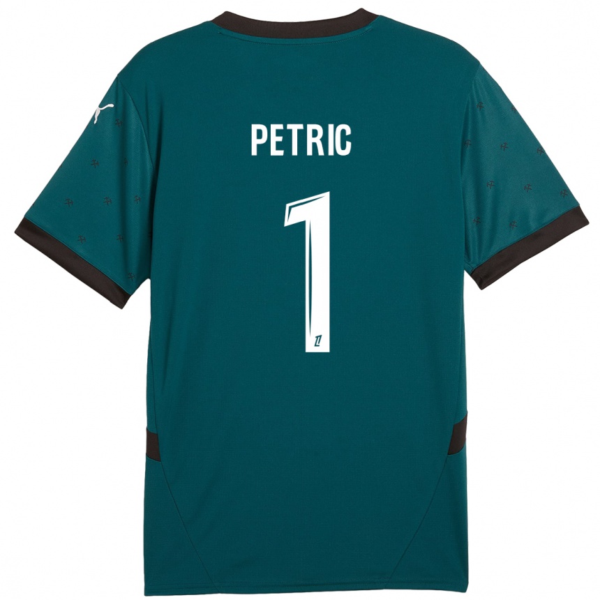 Vaikiškas Denis Petric #1 Tamsiai Žalia Išvykos Marškinėliai 2024/25 T-Shirt