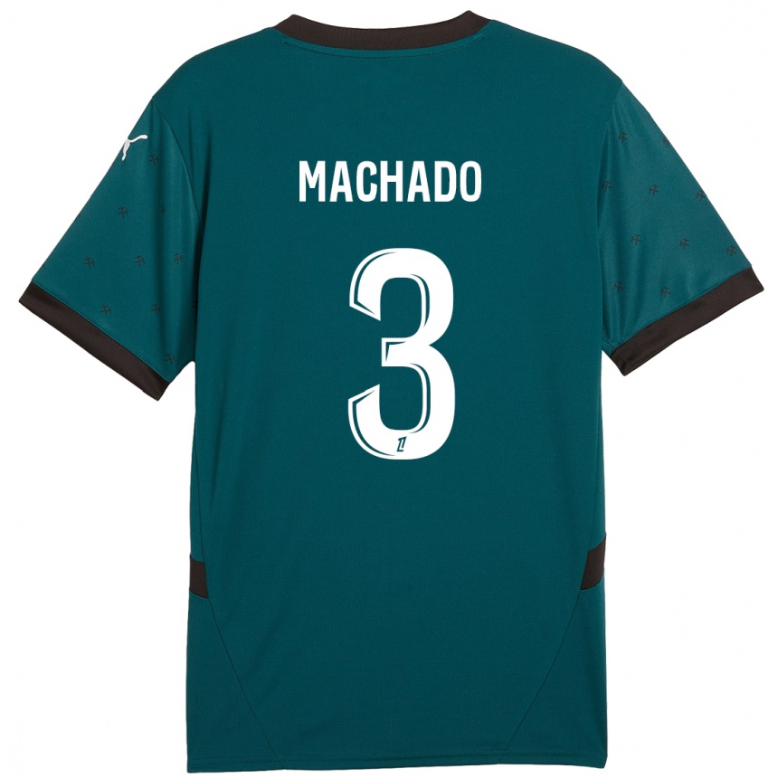 Vaikiškas Deiver Machado #3 Tamsiai Žalia Išvykos Marškinėliai 2024/25 T-Shirt