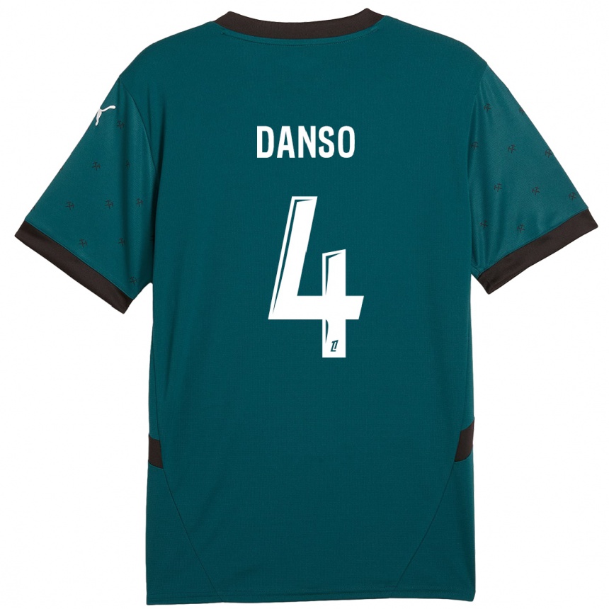 Vaikiškas Kevin Danso #4 Tamsiai Žalia Išvykos Marškinėliai 2024/25 T-Shirt