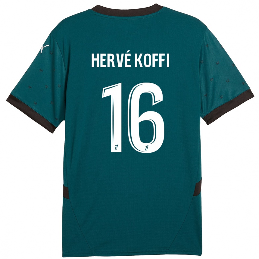 Vaikiškas Hervé Koffi #16 Tamsiai Žalia Išvykos Marškinėliai 2024/25 T-Shirt