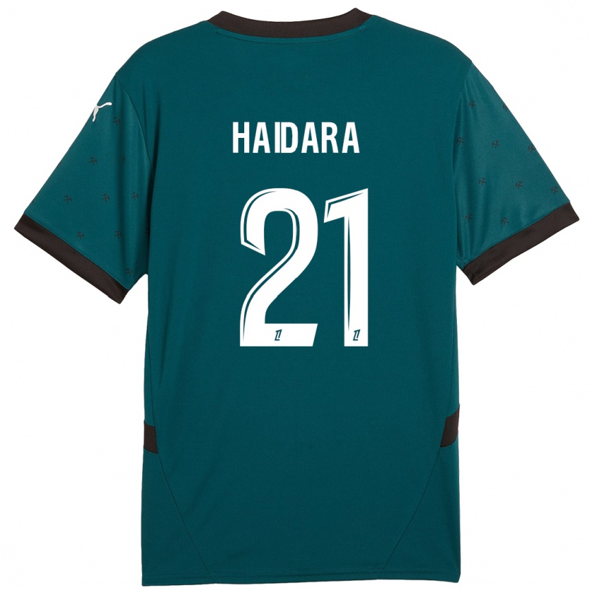 Vaikiškas Massadio Haidara #21 Tamsiai Žalia Išvykos Marškinėliai 2024/25 T-Shirt