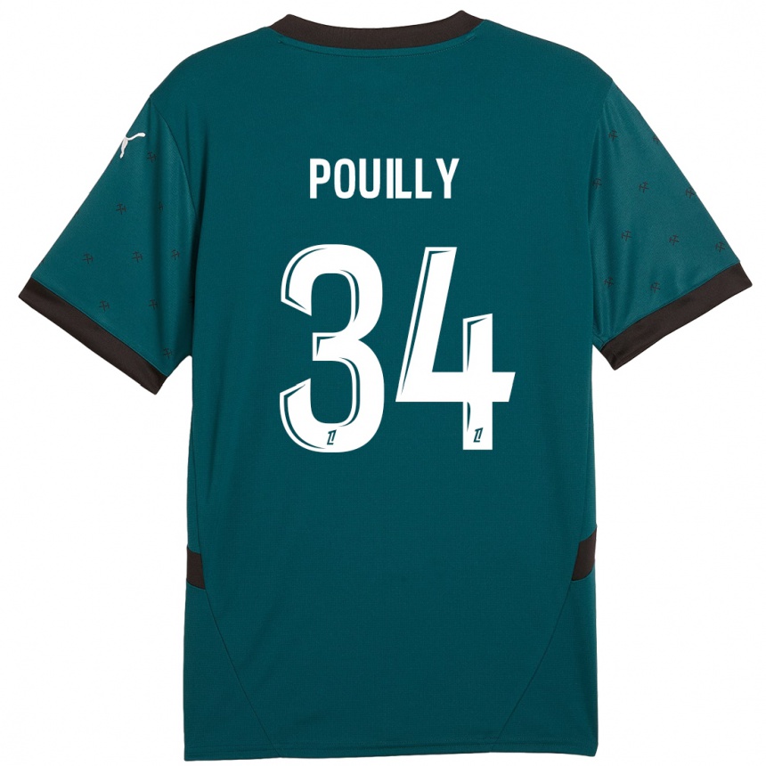 Vaikiškas Tom Pouilly #34 Tamsiai Žalia Išvykos Marškinėliai 2024/25 T-Shirt