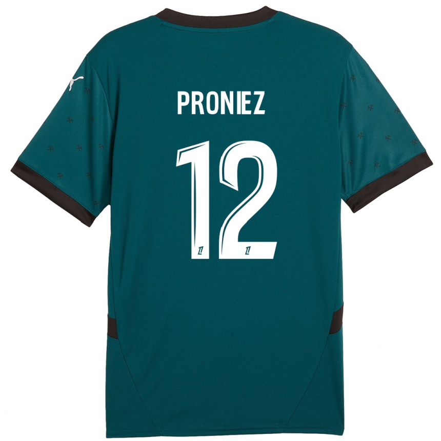 Vaikiškas Fany Proniez #12 Tamsiai Žalia Išvykos Marškinėliai 2024/25 T-Shirt