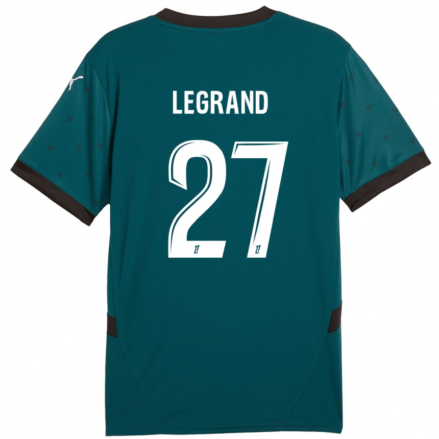 Vaikiškas Bérénice Legrand #27 Tamsiai Žalia Išvykos Marškinėliai 2024/25 T-Shirt