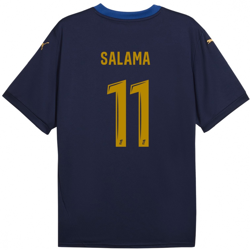 Vaikiškas Amine Salama #11 Laivyno Auksas Išvykos Marškinėliai 2024/25 T-Shirt