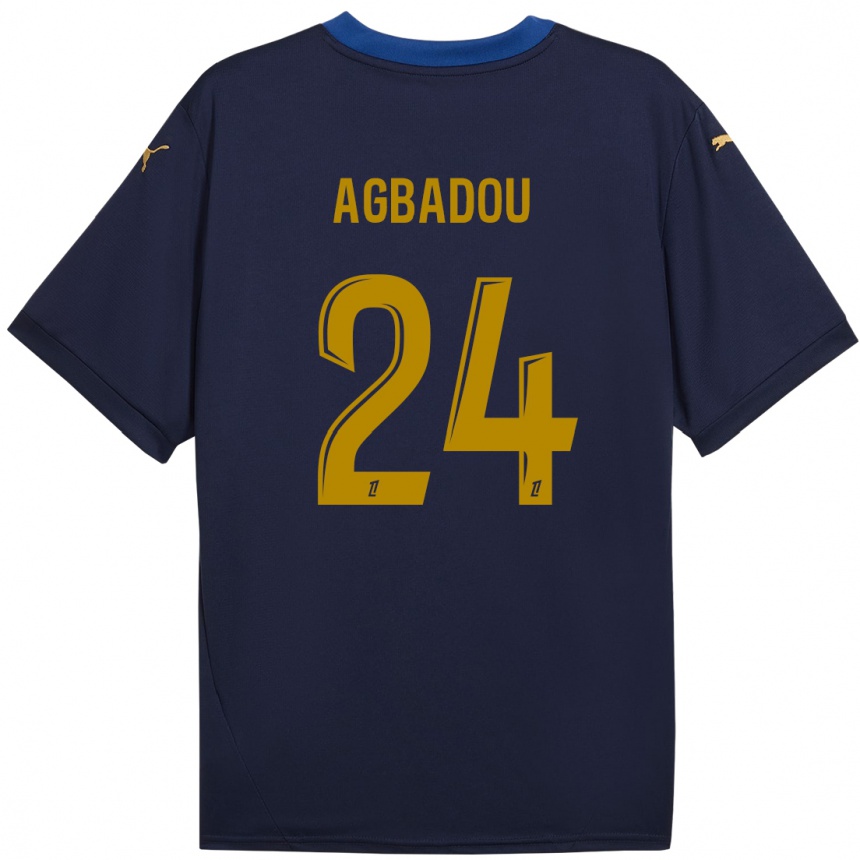 Vaikiškas Emmanuel Agbadou #24 Laivyno Auksas Išvykos Marškinėliai 2024/25 T-Shirt