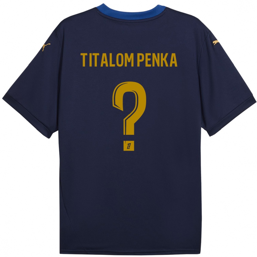 Vaikiškas Mathéo Titalom Penka #0 Laivyno Auksas Išvykos Marškinėliai 2024/25 T-Shirt