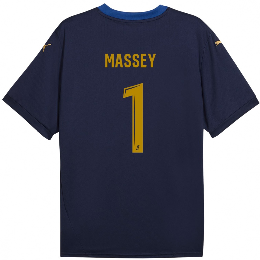 Vaikiškas Kayza Massey #1 Laivyno Auksas Išvykos Marškinėliai 2024/25 T-Shirt