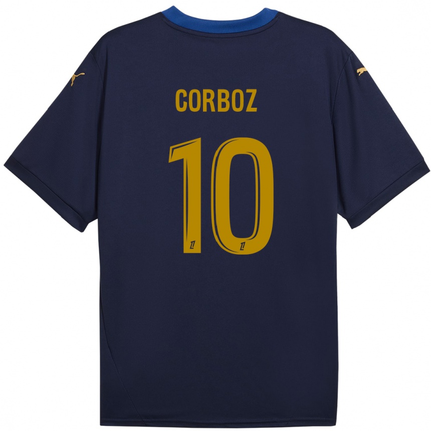 Vaikiškas Rachel Corboz #10 Laivyno Auksas Išvykos Marškinėliai 2024/25 T-Shirt