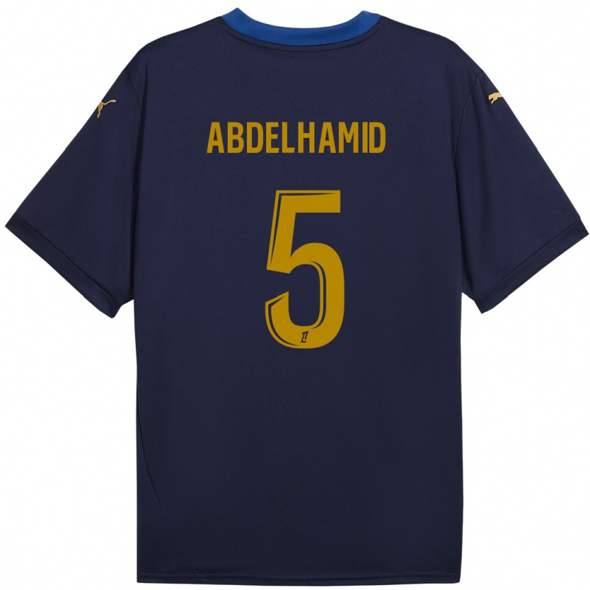 Vaikiškas Yunis Abdelhamid #5 Laivyno Auksas Išvykos Marškinėliai 2024/25 T-Shirt