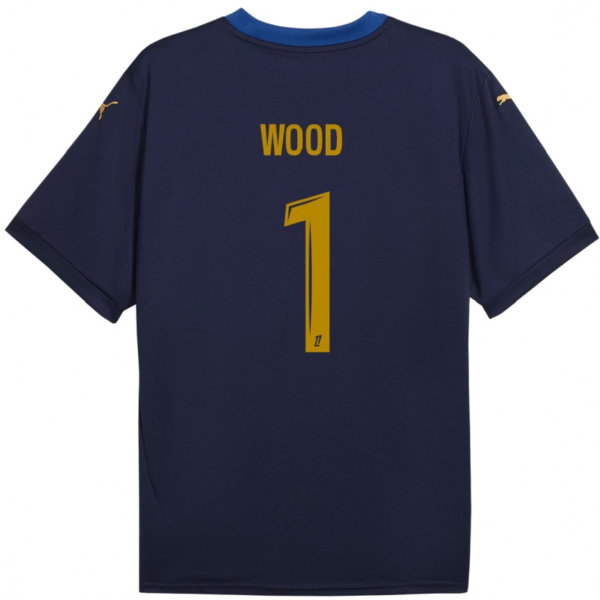 Vaikiškas Mackenzie Wood #1 Laivyno Auksas Išvykos Marškinėliai 2024/25 T-Shirt