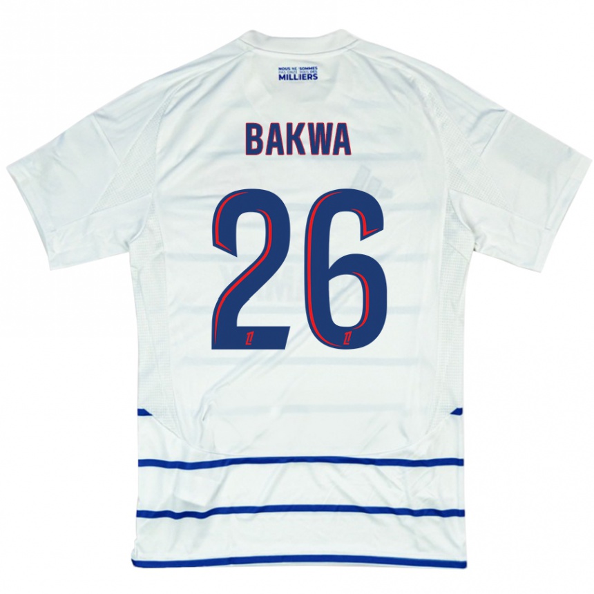 Vaikiškas Dilane Bakwa #26 Balta Mėlyna Išvykos Marškinėliai 2024/25 T-Shirt