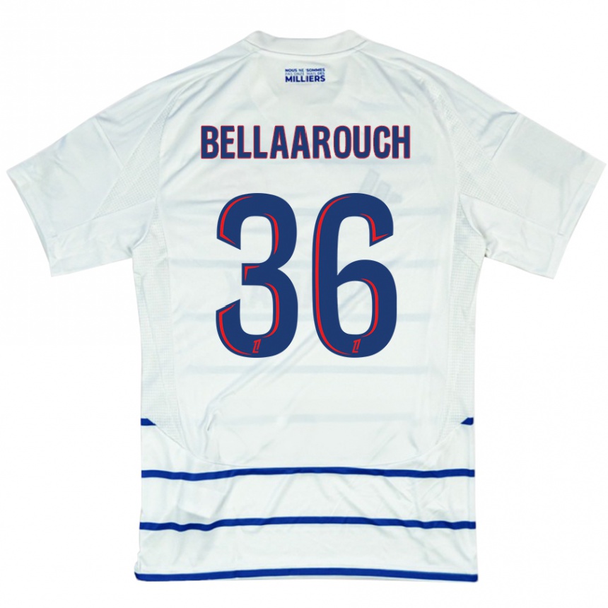 Vaikiškas Alaa Bellaarouch #36 Balta Mėlyna Išvykos Marškinėliai 2024/25 T-Shirt