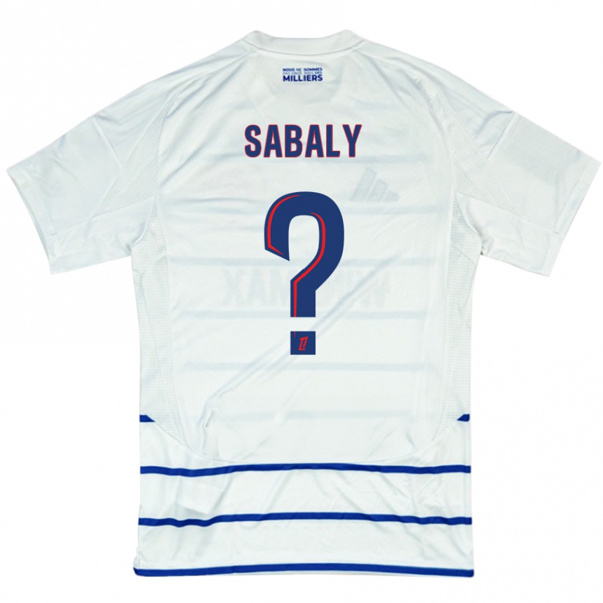 Vaikiškas Idrissa Sabaly #0 Balta Mėlyna Išvykos Marškinėliai 2024/25 T-Shirt