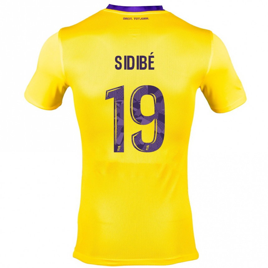 Vaikiškas Djibril Sidibé #19 Geltona Violetinė Išvykos Marškinėliai 2024/25 T-Shirt