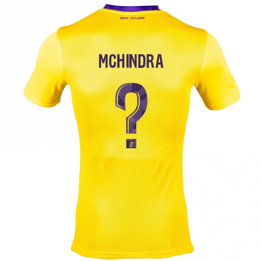 Vaikiškas Naime Said Mchindra #0 Geltona Violetinė Išvykos Marškinėliai 2024/25 T-Shirt