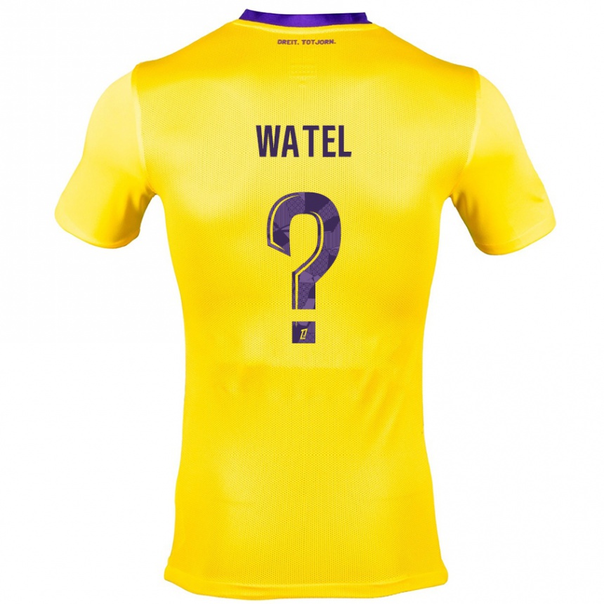 Vaikiškas Kylian Watel #0 Geltona Violetinė Išvykos Marškinėliai 2024/25 T-Shirt