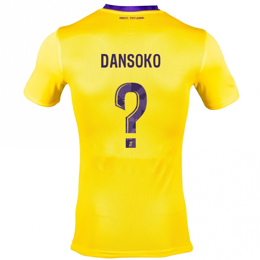 Vaikiškas Mohamed Dansoko #0 Geltona Violetinė Išvykos Marškinėliai 2024/25 T-Shirt