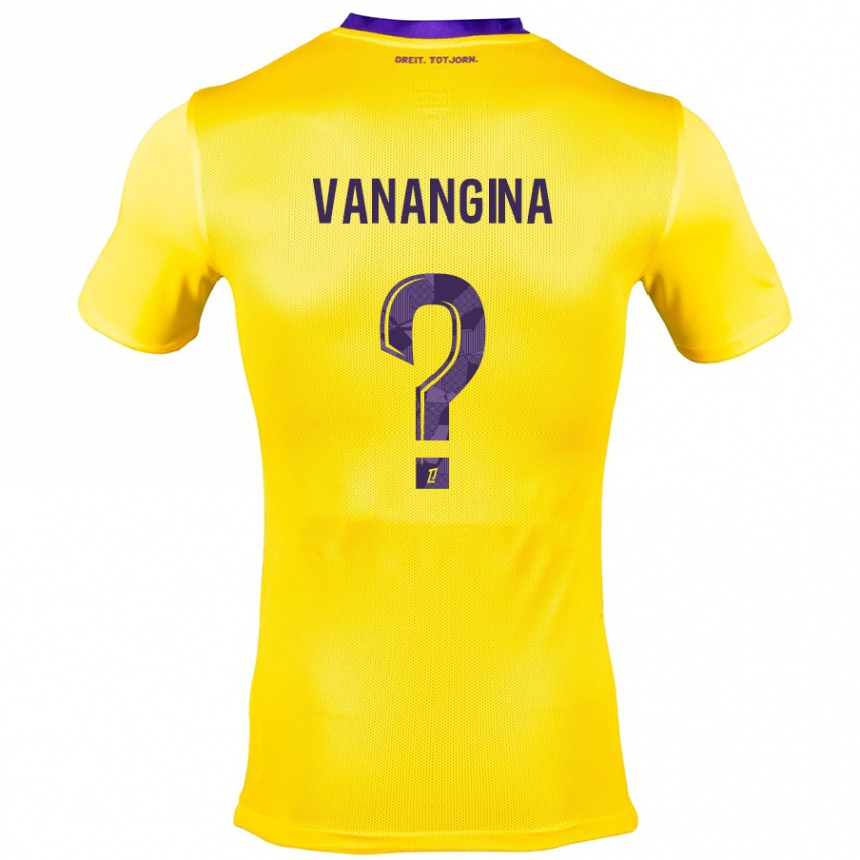 Vaikiškas Mechack Niombo Vanangina #0 Geltona Violetinė Išvykos Marškinėliai 2024/25 T-Shirt