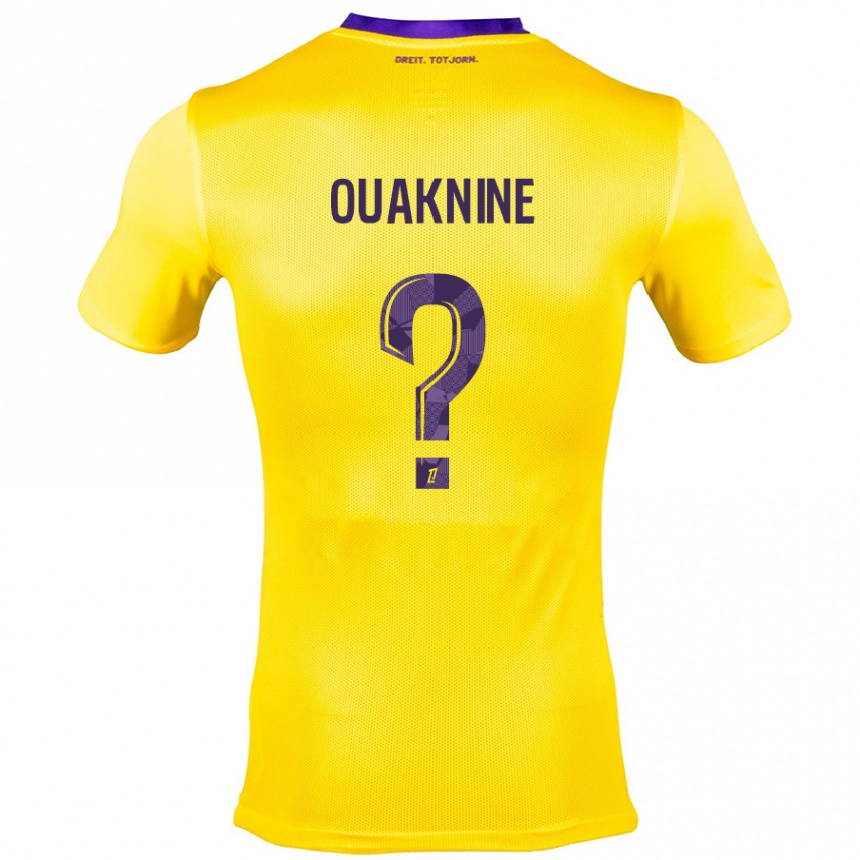 Vaikiškas Jules Ouaknine #0 Geltona Violetinė Išvykos Marškinėliai 2024/25 T-Shirt