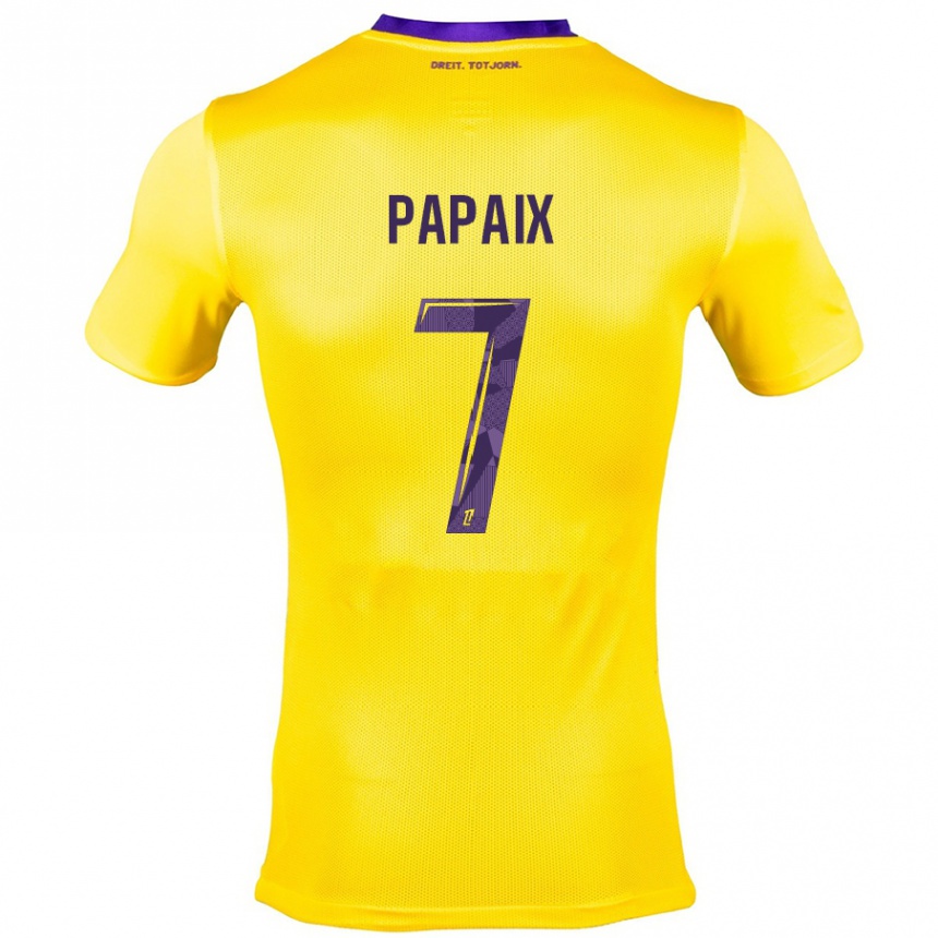 Vaikiškas Marie Papaix #7 Geltona Violetinė Išvykos Marškinėliai 2024/25 T-Shirt