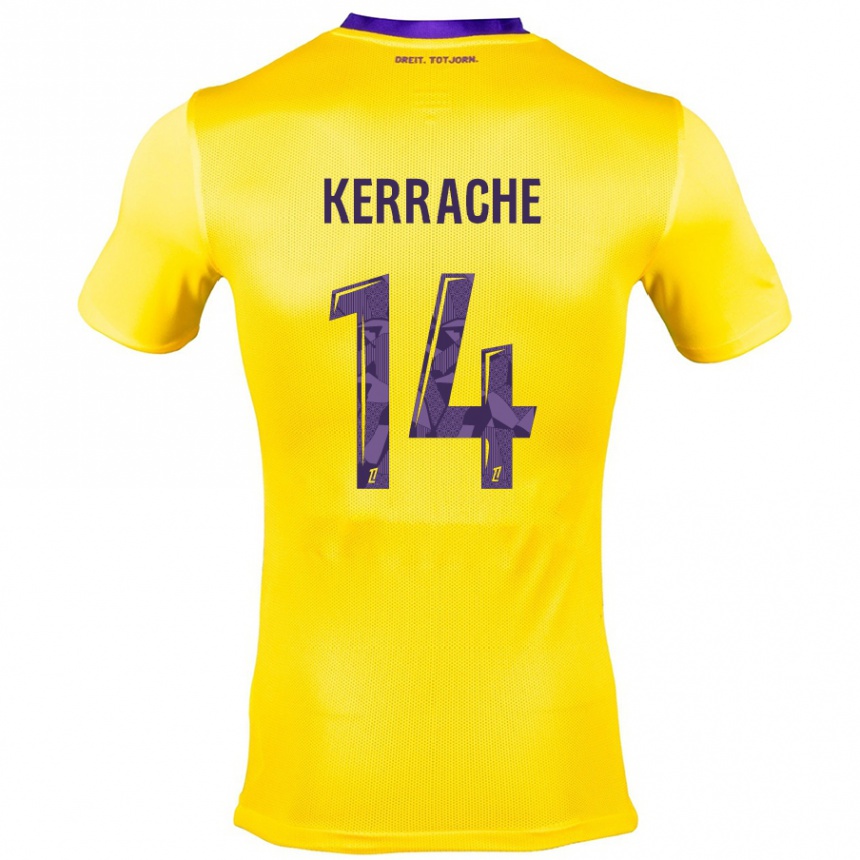 Vaikiškas Marina Kerrache #14 Geltona Violetinė Išvykos Marškinėliai 2024/25 T-Shirt