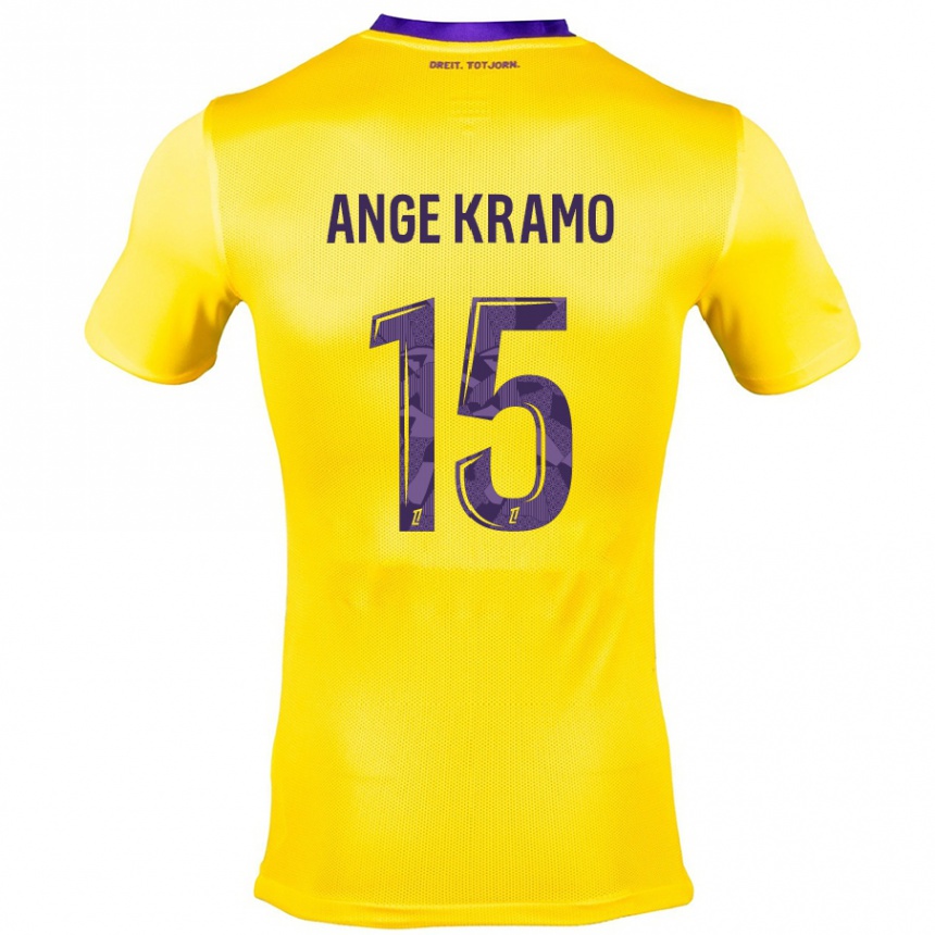 Vaikiškas Marie Ange Kramo #15 Geltona Violetinė Išvykos Marškinėliai 2024/25 T-Shirt