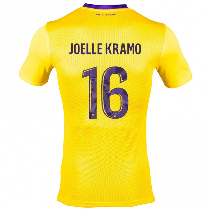 Vaikiškas Marie Joelle Kramo #16 Geltona Violetinė Išvykos Marškinėliai 2024/25 T-Shirt