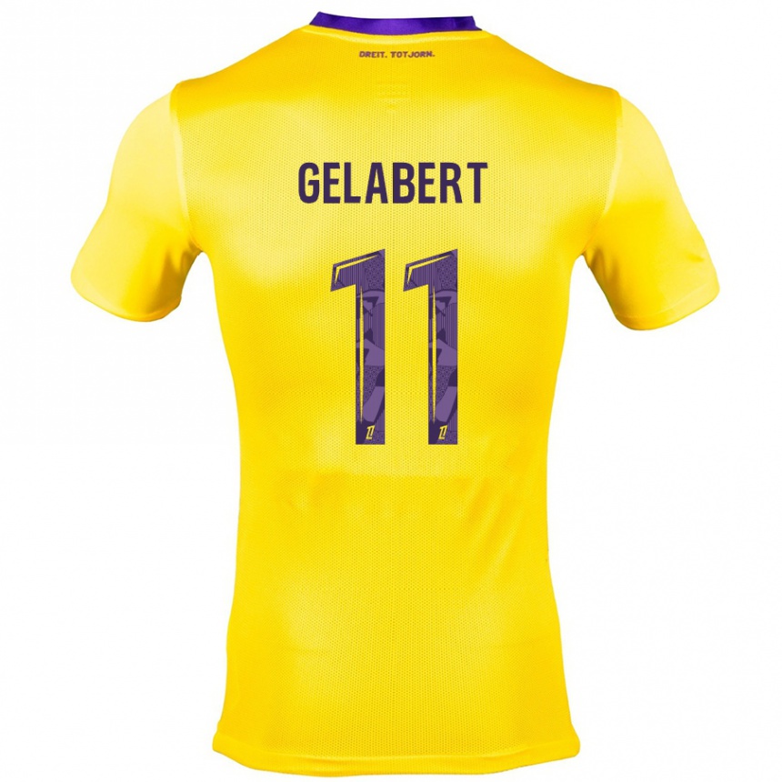 Vaikiškas César Gelabert #11 Geltona Violetinė Išvykos Marškinėliai 2024/25 T-Shirt