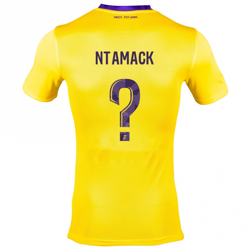 Vaikiškas Alexis Ntamack #0 Geltona Violetinė Išvykos Marškinėliai 2024/25 T-Shirt