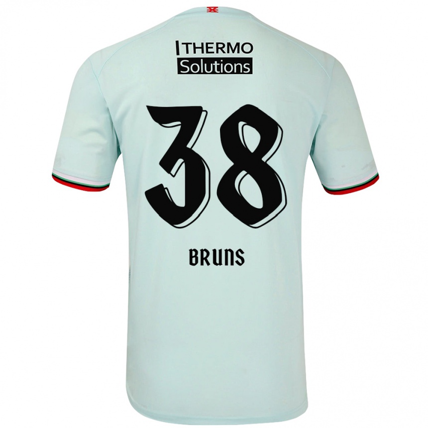 Vaikiškas Max Bruns #38 Šviesiai Žalia Išvykos Marškinėliai 2024/25 T-Shirt