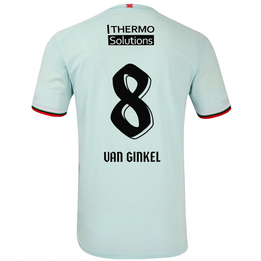 Vaikiškas Danique Van Ginkel #8 Šviesiai Žalia Išvykos Marškinėliai 2024/25 T-Shirt