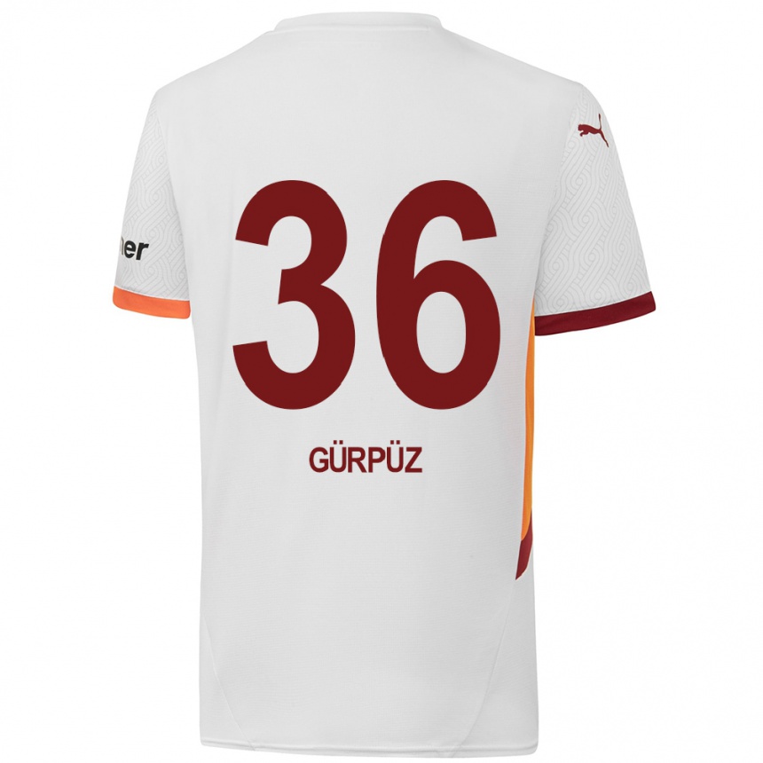 Vaikiškas Gökdeniz Gürpüz #36 Balta Geltona Raudona Išvykos Marškinėliai 2024/25 T-Shirt